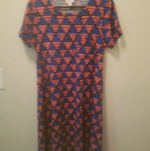 Lularoe Medium Pink/Blue Carly